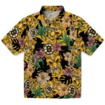 Boston Bruins Hawaiian Shirt - Hibiscus Tiki Jungle – Moonbestprint