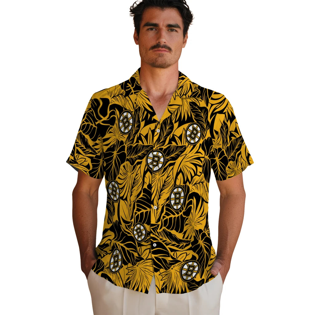 Boston Bruins Hawaiian Shirt - Monstera Layer – Moonbestprint