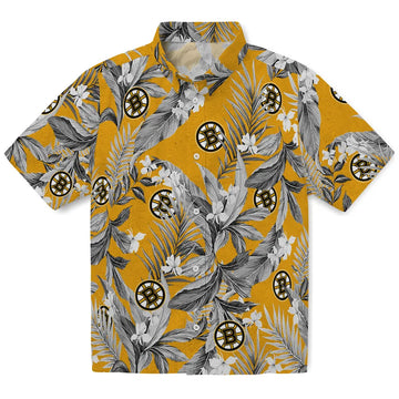 Boston Bruins Hawaiian Shirt - Palm Leaves – Moonbestprint
