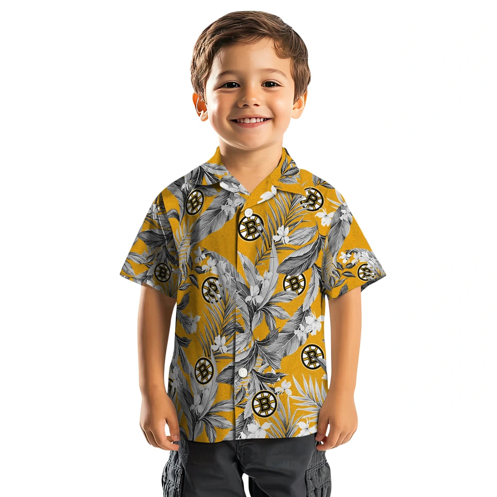 Boston Bruins Hawaiian Shirt - Palm Leaves – Moonbestprint
