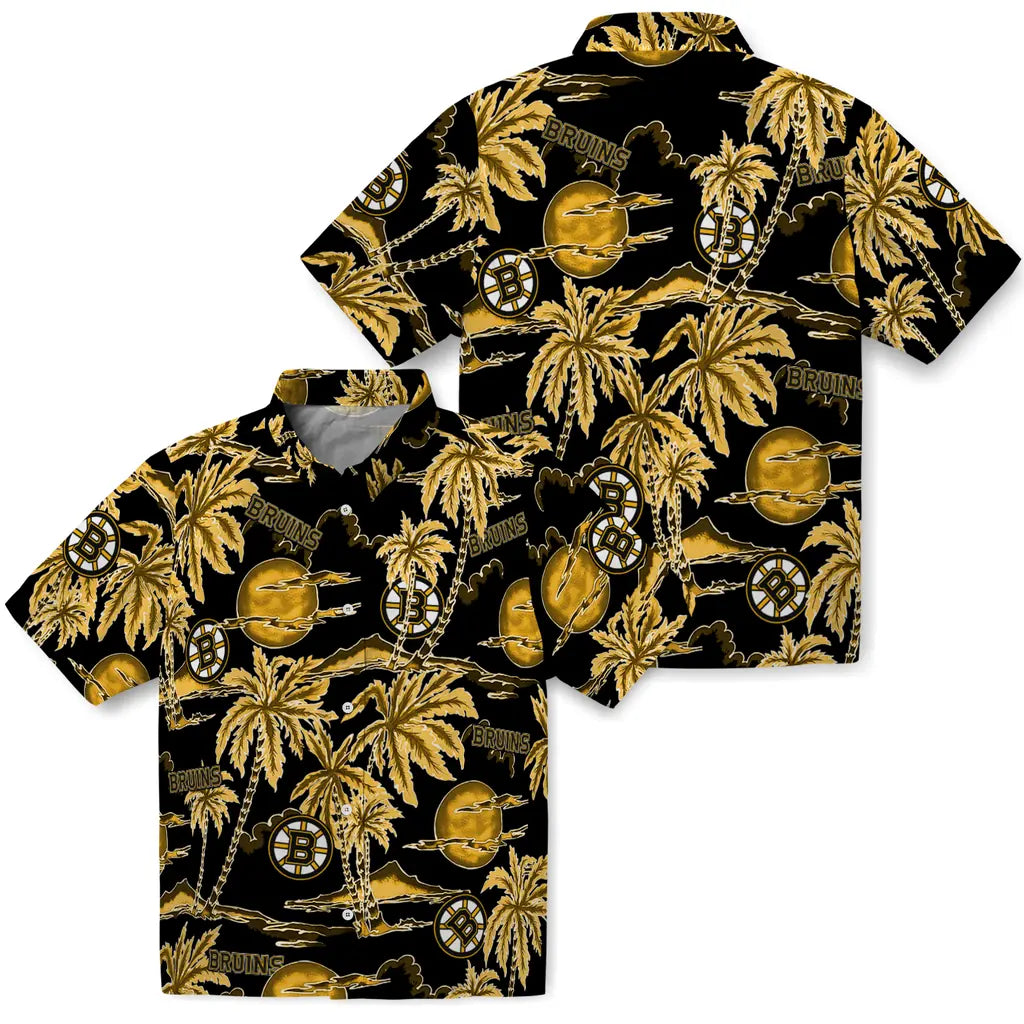 Boston Bruins Hawaiian Shirt - Palm Sunset – Moonbestprint