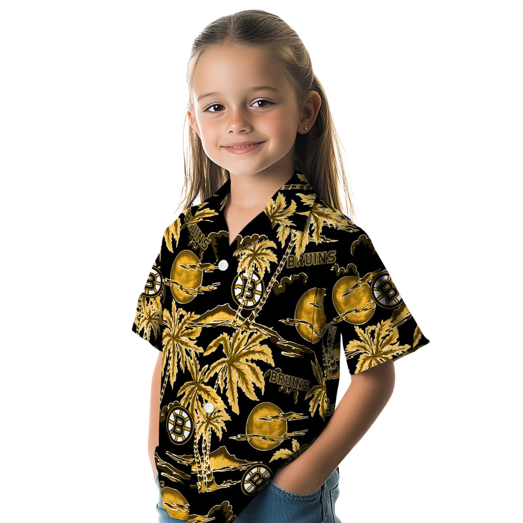 Boston Bruins Hawaiian Shirt - Palm Sunset – Moonbestprint