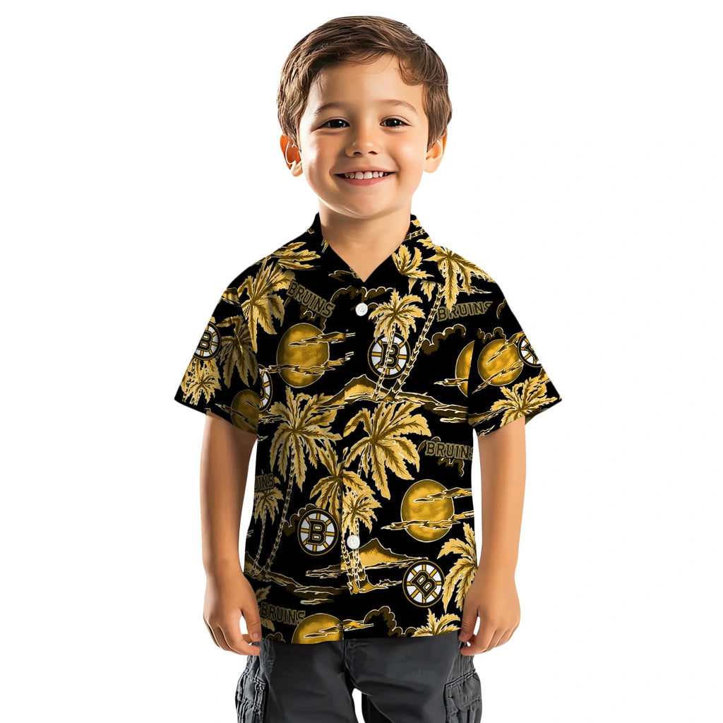 Boston Bruins Hawaiian Shirt - Palm Sunset – Moonbestprint