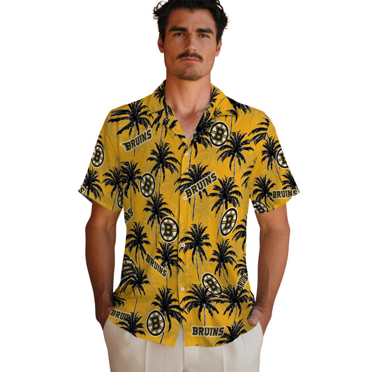 Boston Bruins Hawaiian Shirt - Palm Tree Motif – Moonbestprint