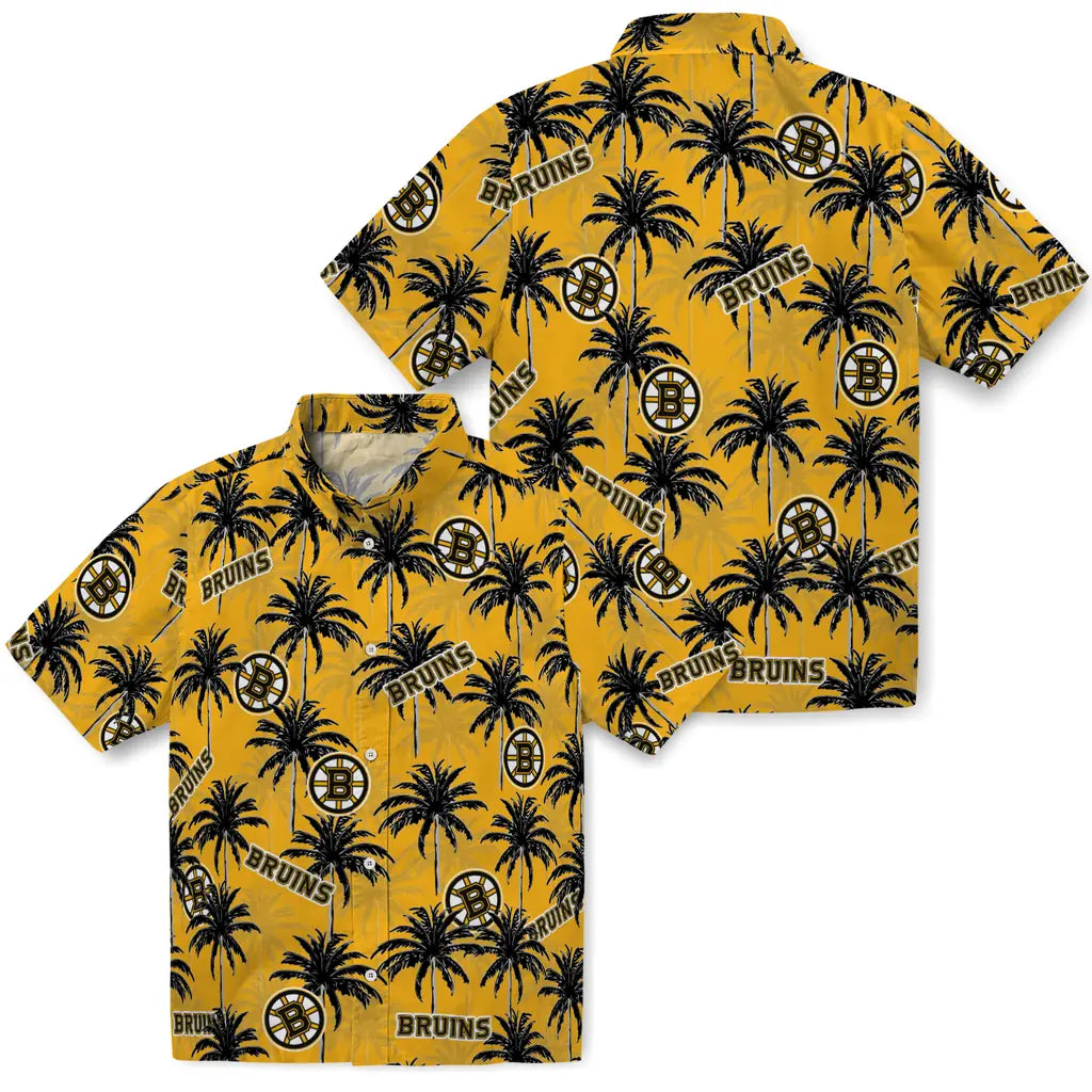Boston Bruins Hawaiian Shirt - Palm Tree Motif – Moonbestprint