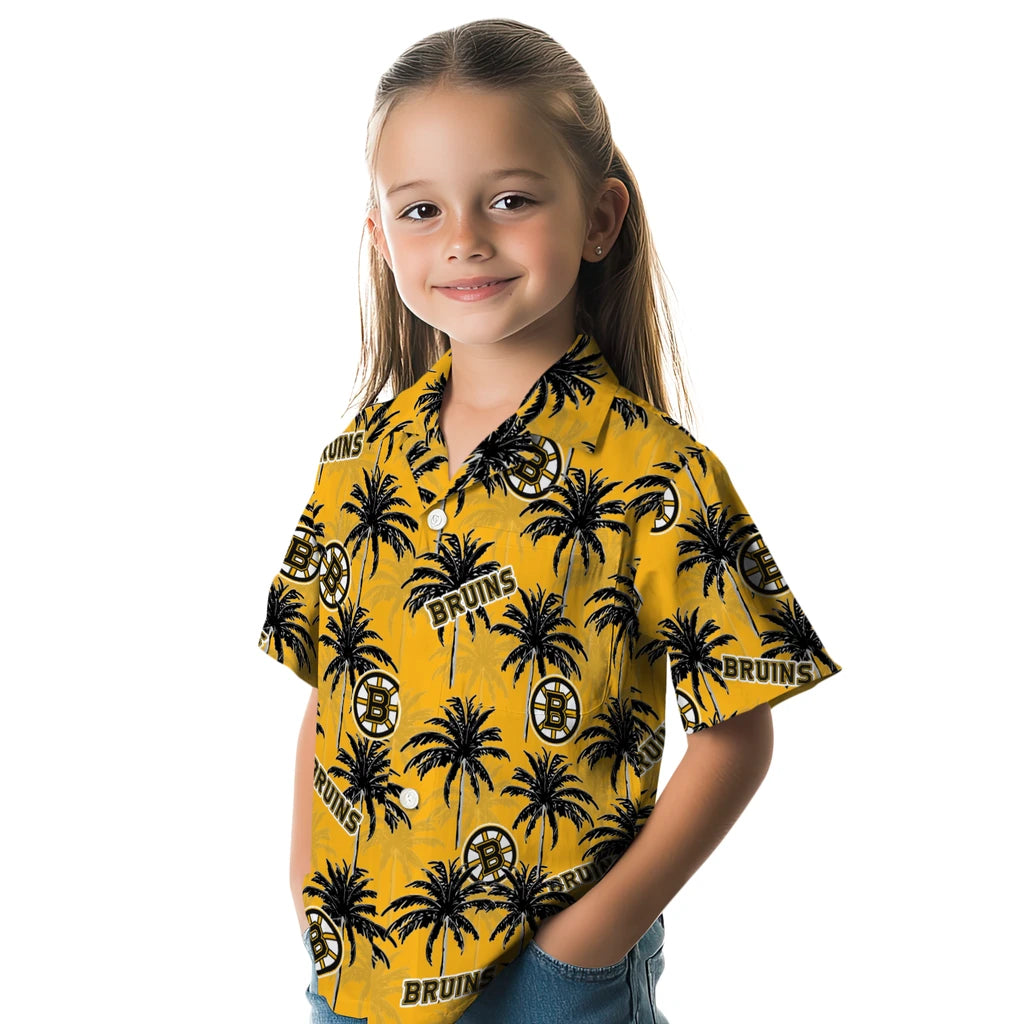 Boston Bruins Hawaiian Shirt - Palm Tree Motif – Moonbestprint