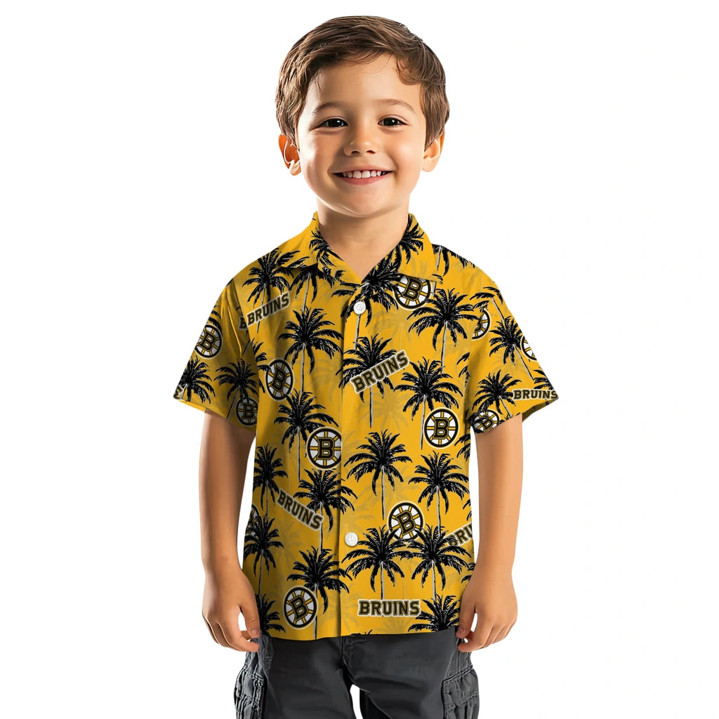 Boston Bruins Hawaiian Shirt - Palm Tree Motif – Moonbestprint