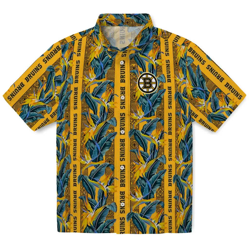 Boston Bruins Hawaiian Shirt - Paradise Vines – Moonbestprint