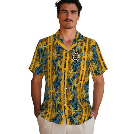 Boston Bruins Hawaiian Shirt - Paradise Vines - Moonbestprint