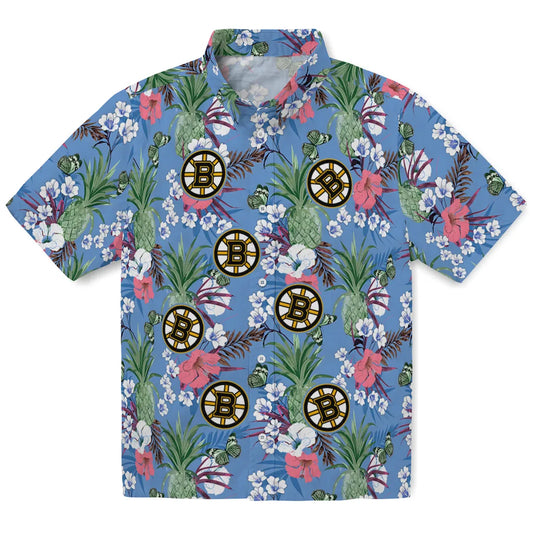 Boston Bruins Hawaiian Shirt - Pineapple Bouquet | Moonbestprint