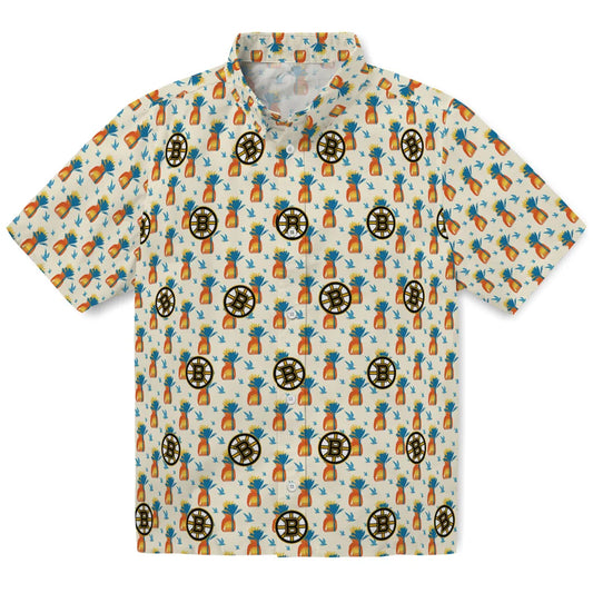 Boston Bruins Hawaiian Shirt - Pineapple Delight – Moonbestprint