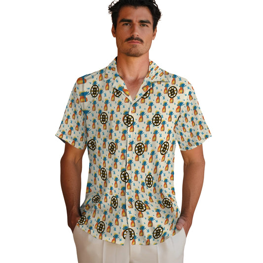 Boston Bruins Hawaiian Shirt - Pineapple Delight - Moonbestprint