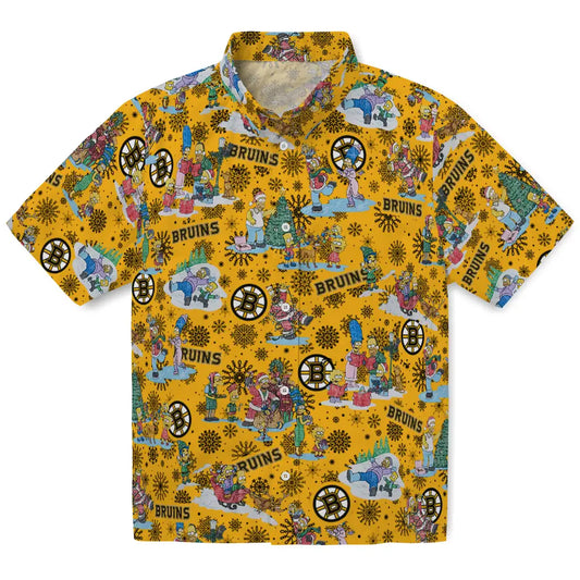 Boston Bruins Hawaiian Shirt - Simpsons Christmas - Moonbestprint