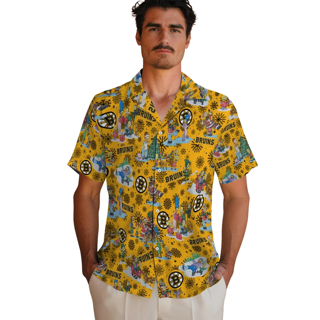 Boston Bruins Hawaiian Shirt - Simpsons Christmas – Moonbestprint