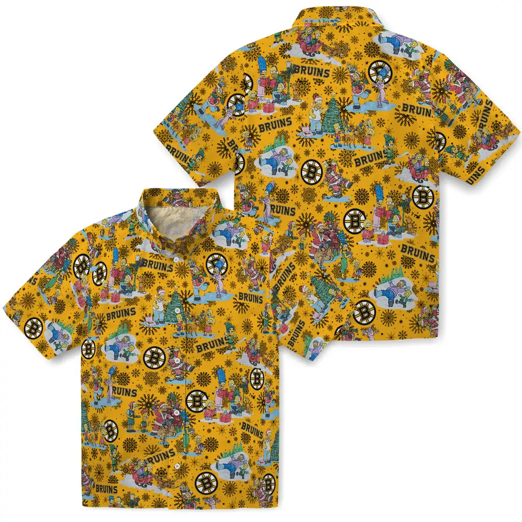 Boston Bruins Hawaiian Shirt - Simpsons Christmas – Moonbestprint