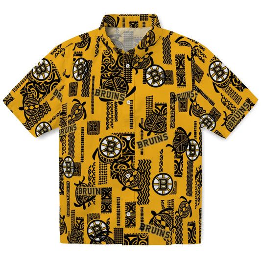 Boston Bruins Hawaiian Shirt - Turtle Lines - Moonbestprint