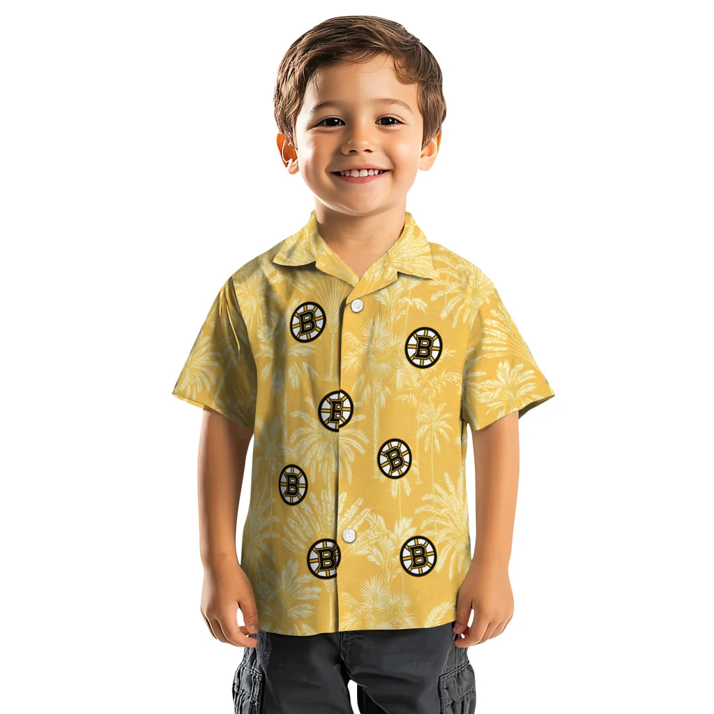 Boston Bruins Hawaiian Shirt - Vintage Palm Tree – Moonbestprint