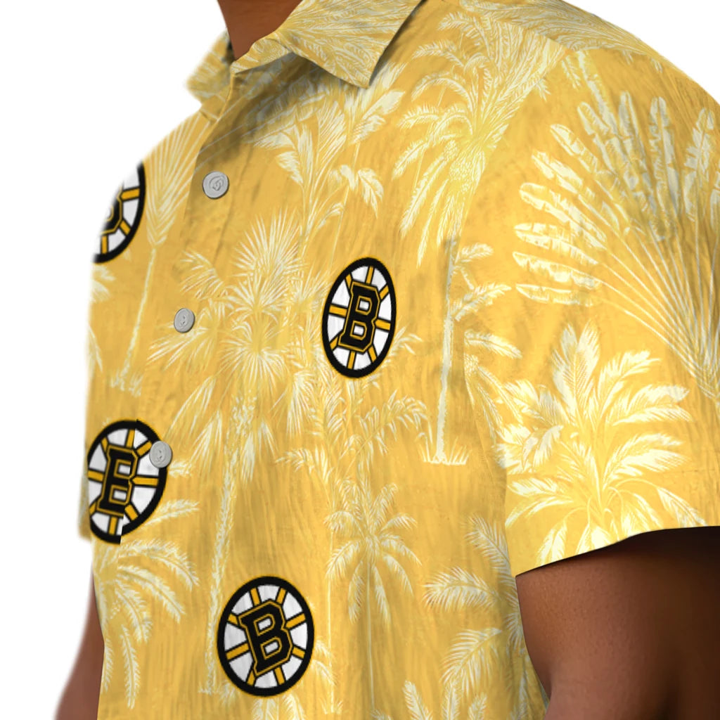Boston Bruins Hawaiian Shirt - Vintage Palm Tree – Moonbestprint