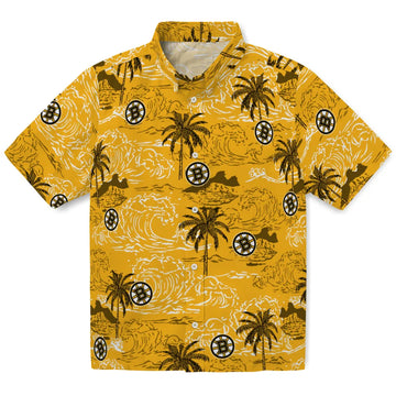 Boston Bruins Hawaiian Shirt - Wave Palm – Moonbestprint