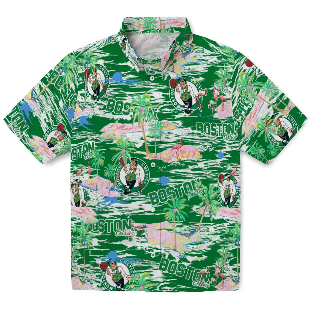 Boston Celtics Flamingo Retreat 2026 Hawaiian Shirt – Moonbestprint