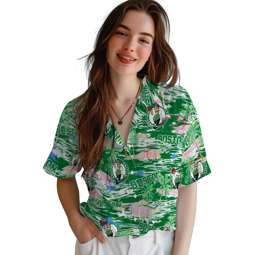 Boston Celtics Flamingo Retreat 2026 Hawaiian Shirt – Moonbestprint