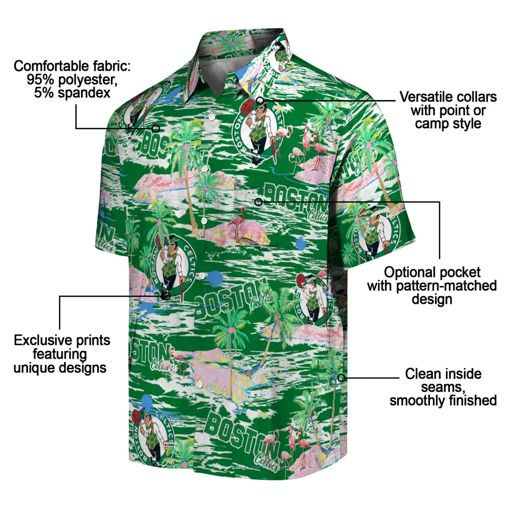 Boston Celtics Flamingo Retreat 2026 Hawaiian Shirt – Moonbestprint