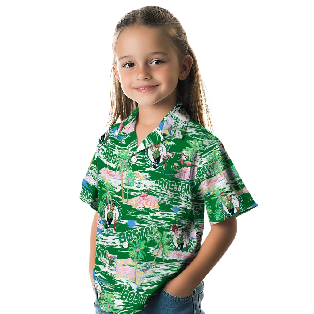 Boston Celtics Flamingo Retreat 2026 Hawaiian Shirt – Moonbestprint