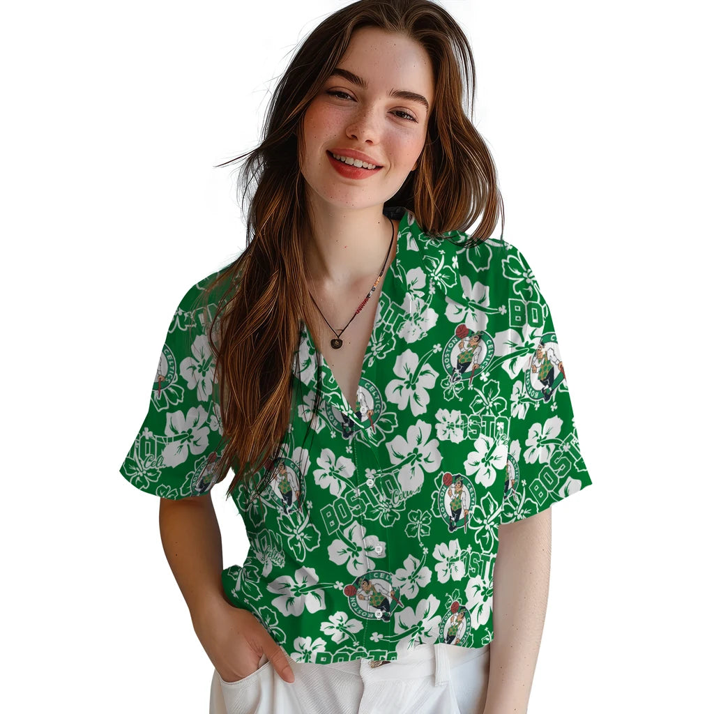 Boston Celtics Hibiscus Bloom Hawaiian Shirt – Moonbestprint