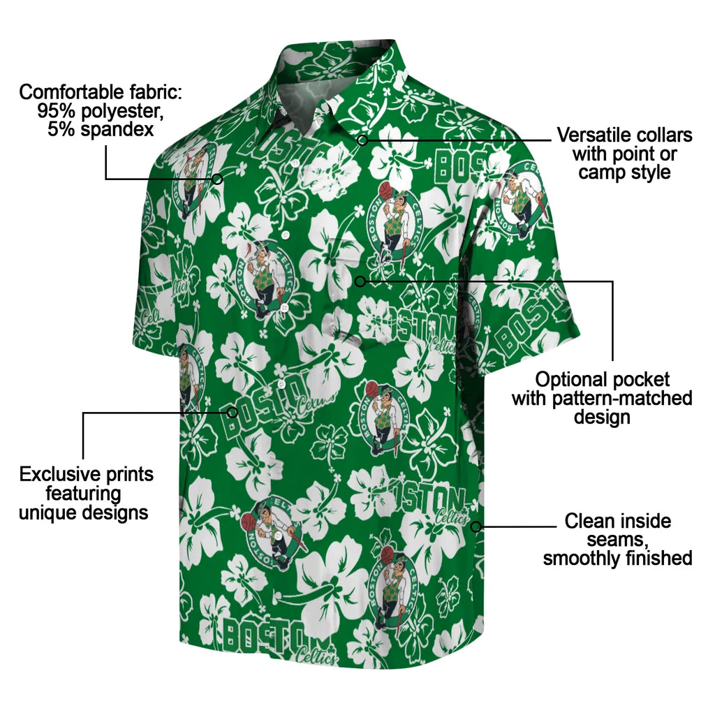 Boston Celtics Hibiscus Bloom Hawaiian Shirt – Moonbestprint