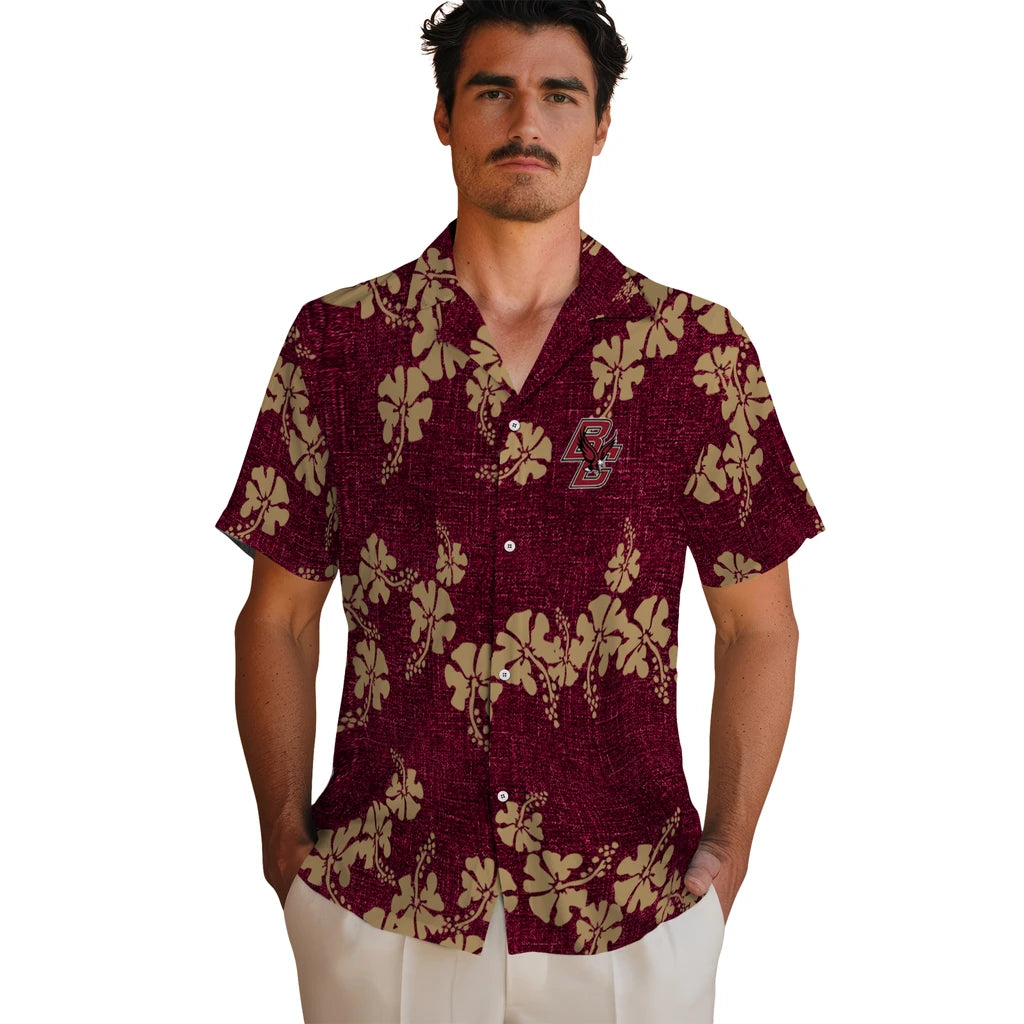 Boston College Eagles Hawaiian Shirt - 50th State Flower | Moonbestprint