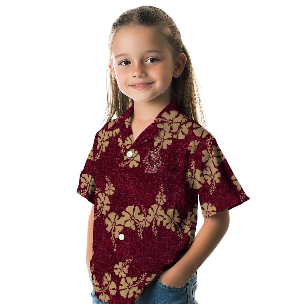 Boston College Eagles Hawaiian Shirt - 50th State Flower | Moonbestprint