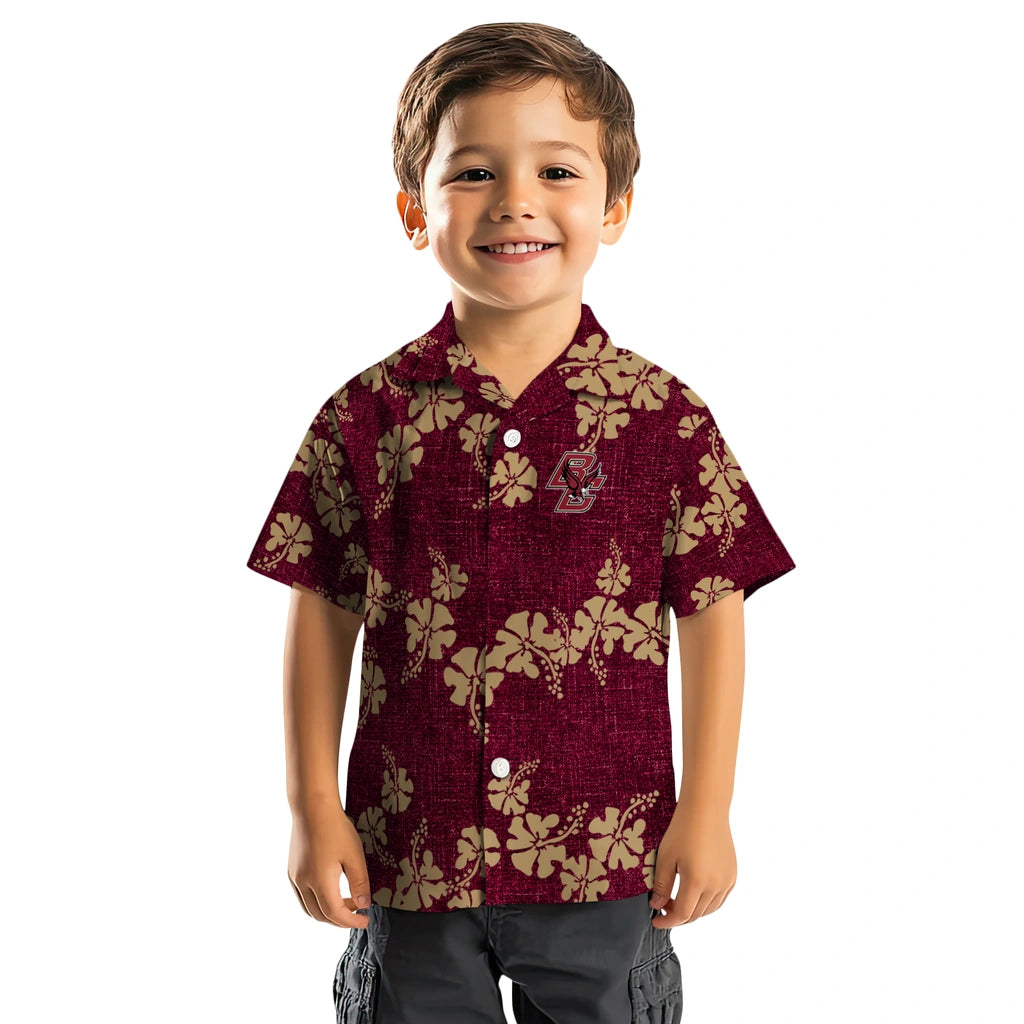Boston College Eagles Hawaiian Shirt - 50th State Flower | Moonbestprint
