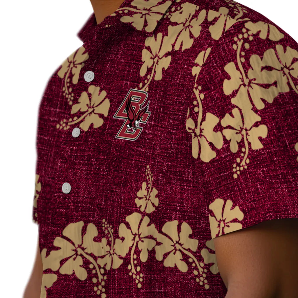 Boston College Eagles Hawaiian Shirt - 50th State Flower | Moonbestprint