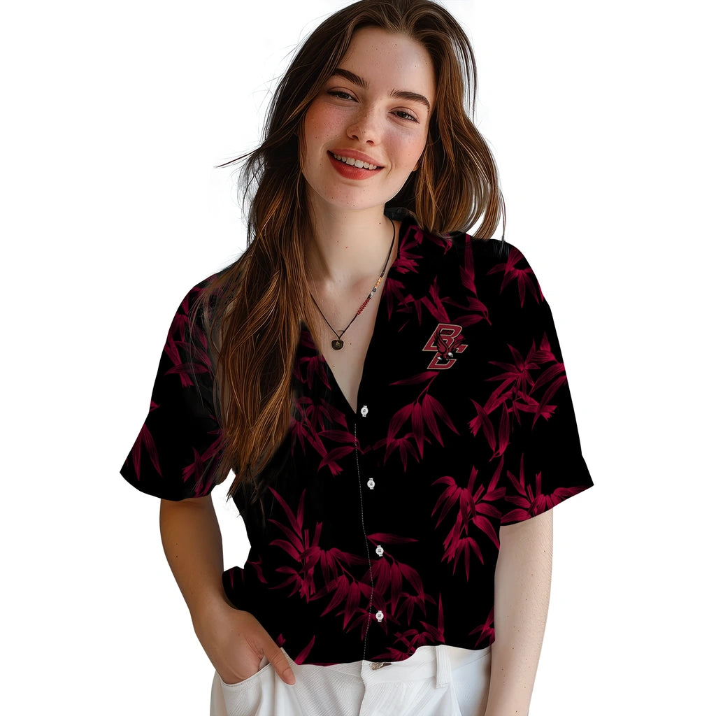 Boston College Eagles Hawaiian Shirt - Bamboo Branches | Moonbestprint