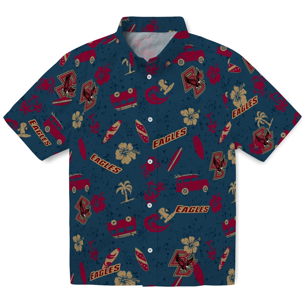 Boston College Eagles Hawaiian Shirt - Beach Vibe | Moonbestprint