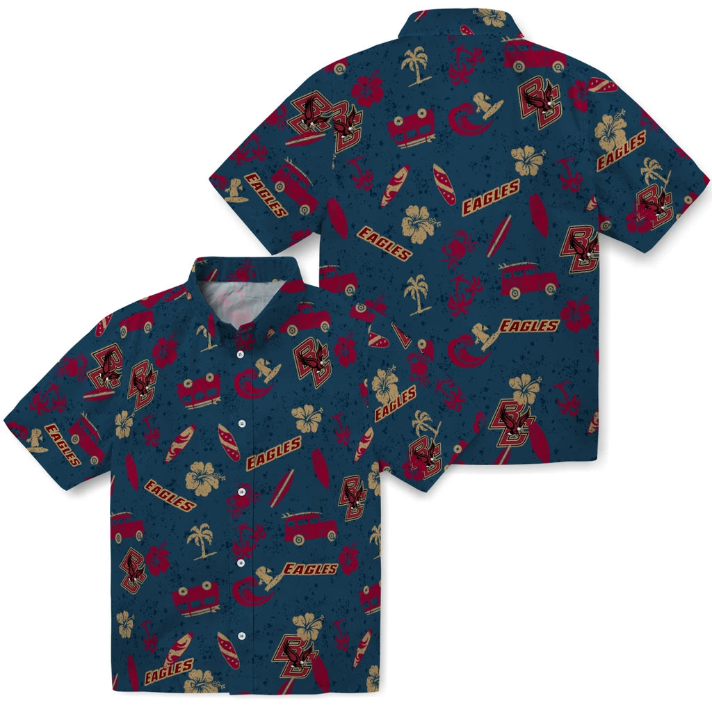 Boston College Eagles Hawaiian Shirt - Beach Vibe | Moonbestprint