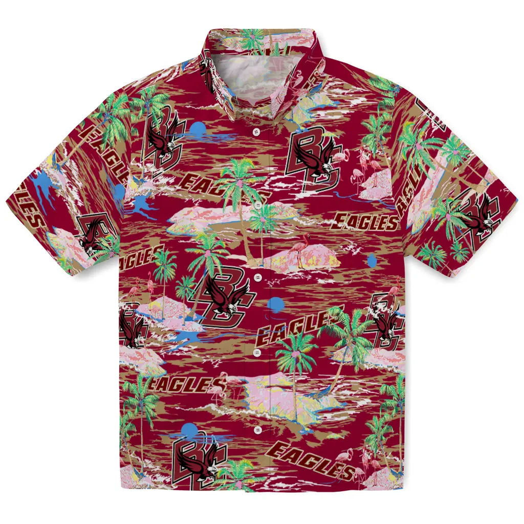 Boston College Eagles Flamingo Retreat 2026 Hawaiian Shirt – Moonbestprint