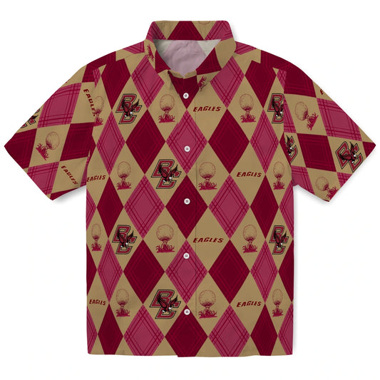 Boston College Eagles Hawaiian Shirt - Golfing Plaid | Moonbestprint