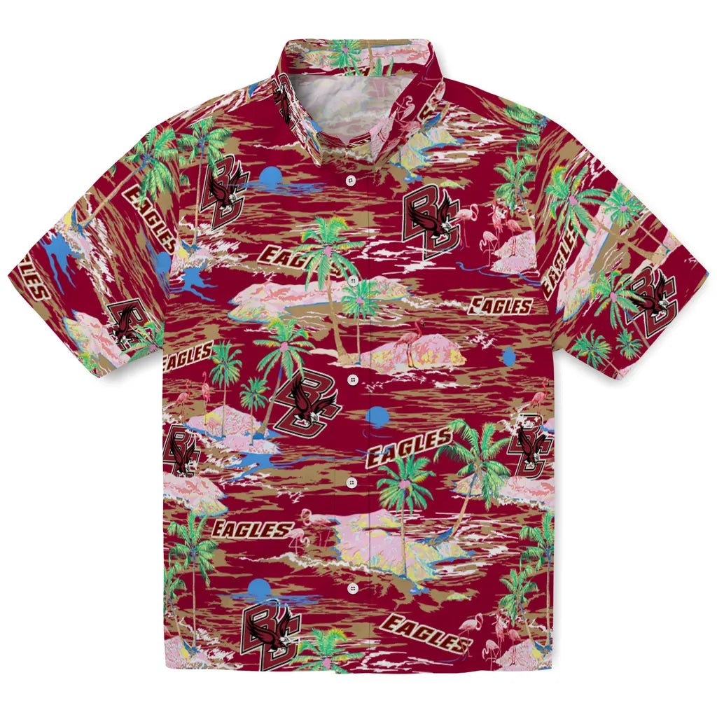 Boston College Eagles Hawaiian Shirt - Hawaii Island | Moonbestprint