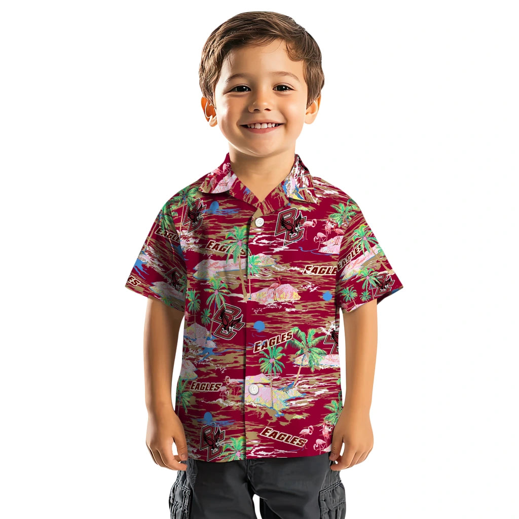 Boston College Eagles Hawaiian Shirt - Hawaii Island | Moonbestprint