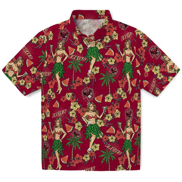 Boston College Eagles Hawaiian Shirt - Hawaiian Girls Design | Moonbestprint