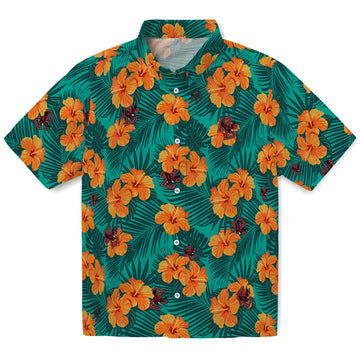 Boston College Eagles Hawaiian Shirt - Hibiscus and Palm Leaves | Moonbestprint
