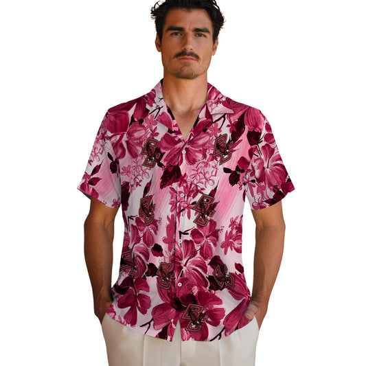 Boston College Eagles Hawaiian Shirt - Hibiscus Arrangement | Moonbestprint