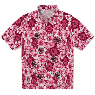Boston College Eagles Hawaiian Shirt - Hibiscus Blooms | Moonbestprint