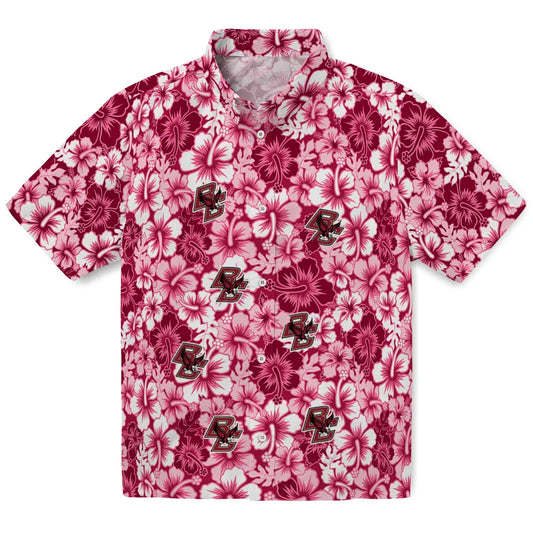 Boston College Eagles Hawaiian Shirt - Hibiscus Blooms | Moonbestprint