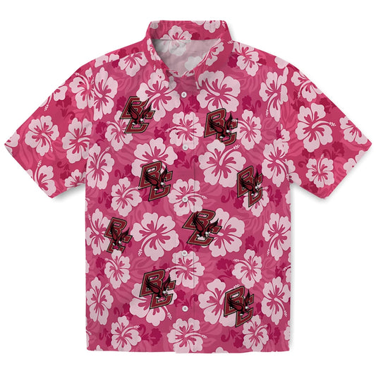 Boston College Eagles Hawaiian Shirt - Hibiscus Cluster | Moonbestprint