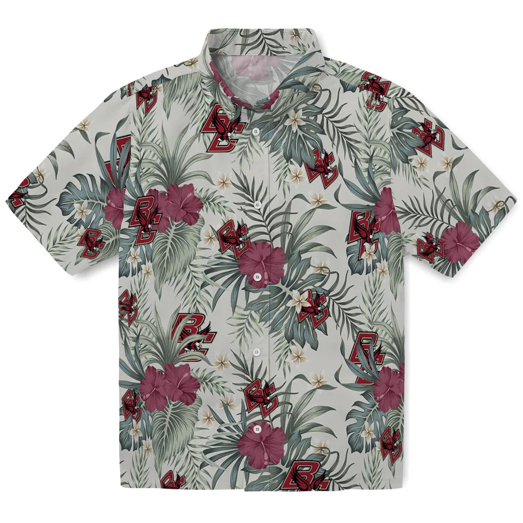 Boston College Eagles Hawaiian Shirt - Hibiscus Designs | Moonbestprint