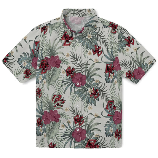 Boston College Eagles Hawaiian Shirt - Hibiscus Designs | Moonbestprint