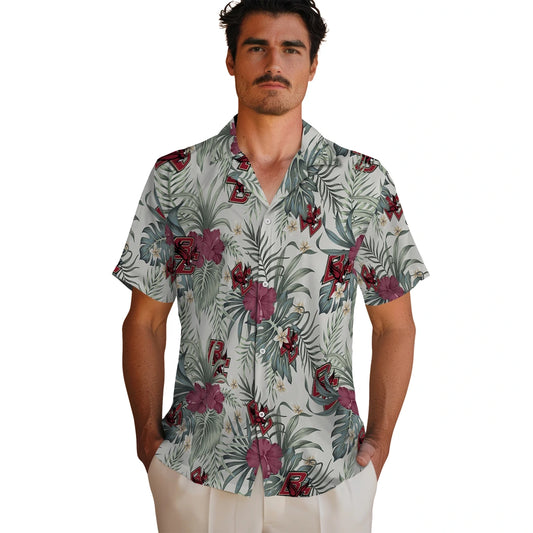 Boston College Eagles Hawaiian Shirt - Hibiscus Designs | Moonbestprint