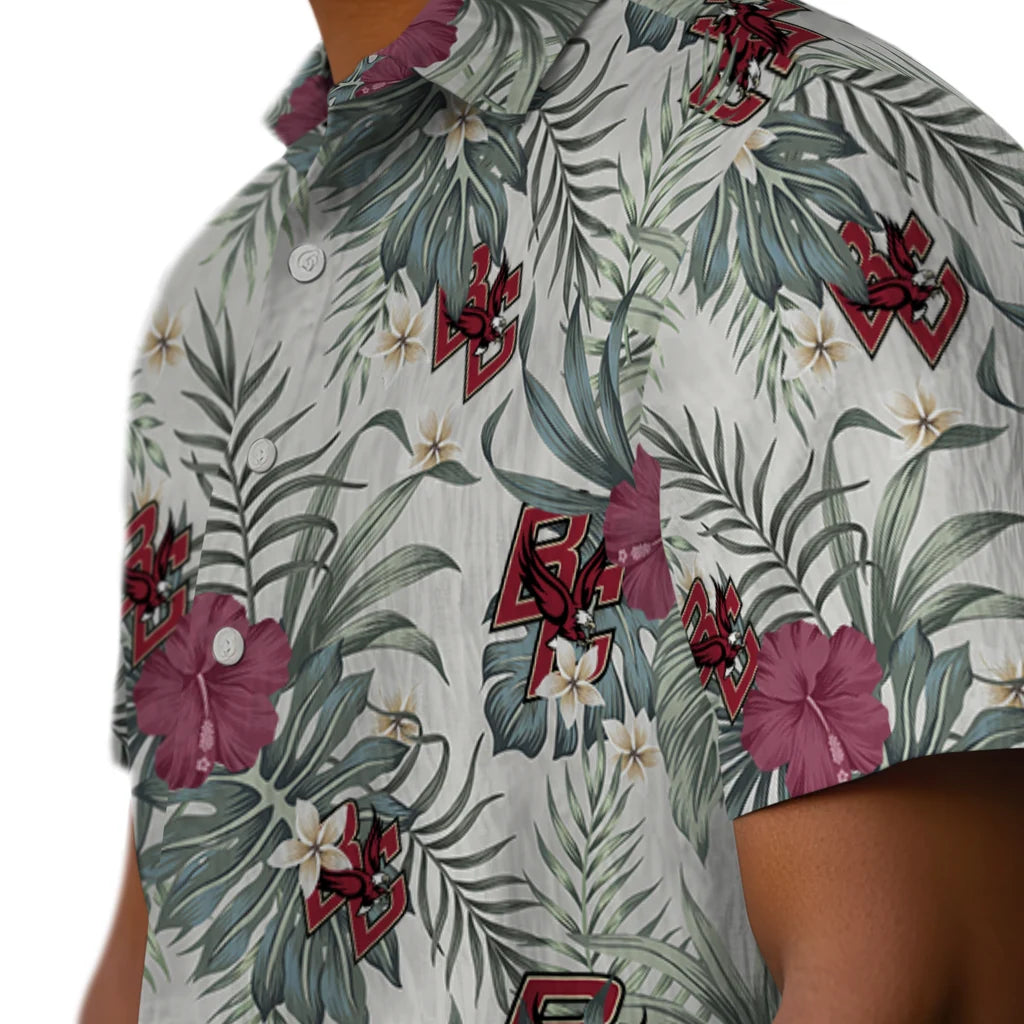 Boston College Eagles Hawaiian Shirt - Hibiscus Designs | Moonbestprint